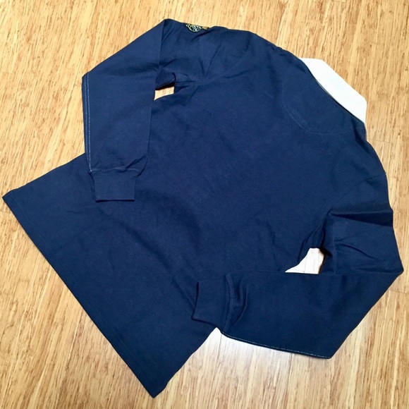 Sebago Women's Crested Navy Rugby Shirt M - Picture 7 of 7